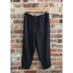 Madewell Dolphin Hem Trouser Crop Pants Black Size Medium